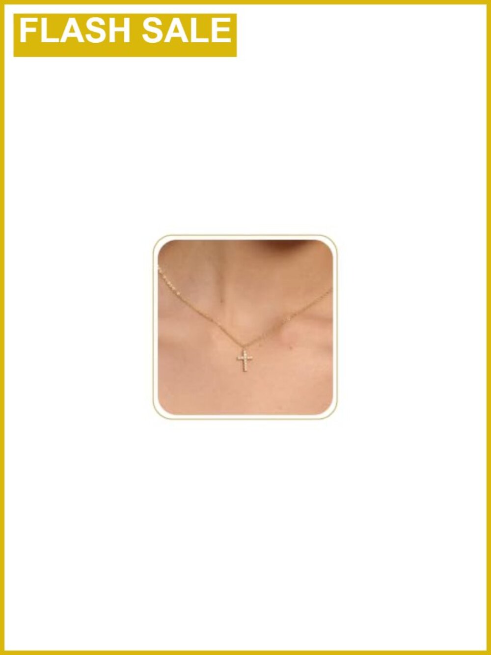 Gold plated cross pendant necklace